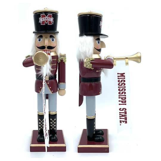 14" College Bugler Nutcracker By Santasworkshop in Mississippi State | 14.25" x 4" x 6.5" | Michaels®